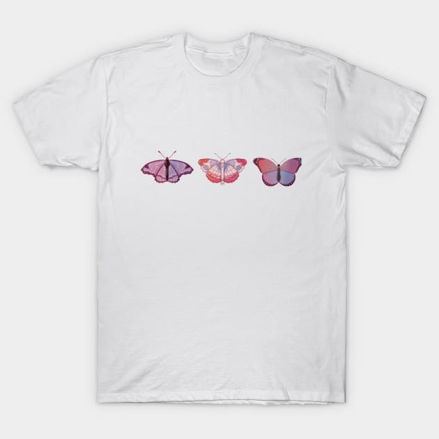 Three butterflies T-Shirt by Heyitsgarazi